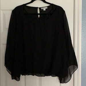 John Paul Richards Black Blouse Size XL
